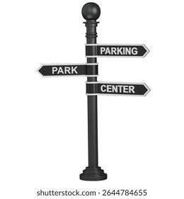 3d render Direction Board icon 