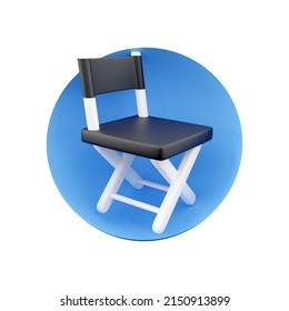 3D Render Director Table, Chair Icon. 3D Rendering Director Icon Symbol Sign Illustration 3d Render Icon.