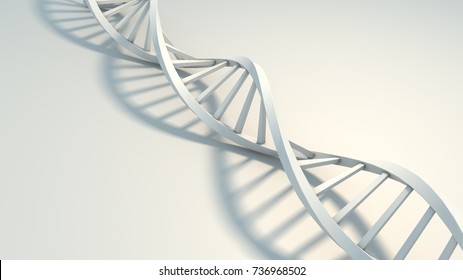 3d Render, DNA Isolated On White Background, Element