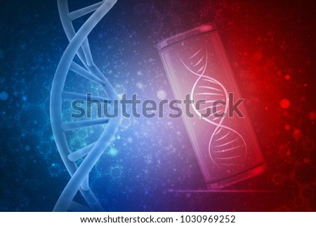 3d render of DNA structure, abstract background

