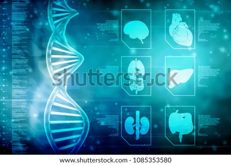 3d render of dna structure, abstract background
