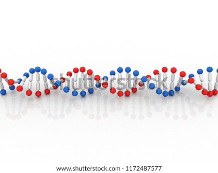 3d render of dna structure, abstract background