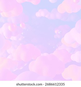 3D renderiza nubes ensueño