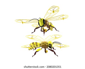 3d render of drone rx bee 