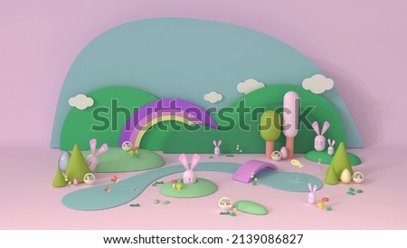 Similar – Image, Stock Photo Peace, joy, egg hunting … Happy Easter!