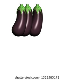 3d render of eggplant