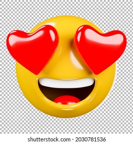 3d Render Of Emoji Or Emoticon With Transparent Background,clipping Path.