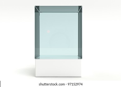 3d Render Of A Empty Display Case