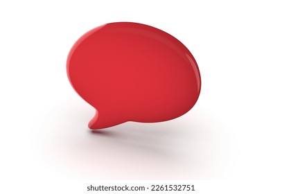 3d  render with an empty speech bubble isolated on background