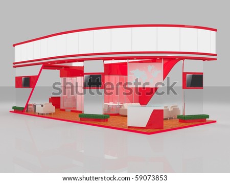 3d render of exhibition stand