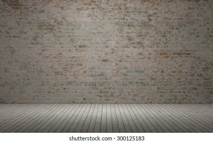 3d Render Of An Exposed Brick Wall