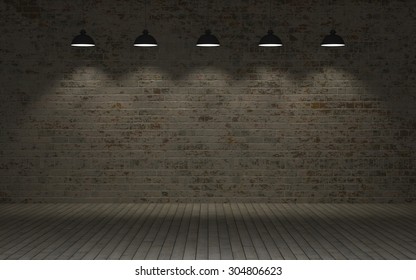 3d Render Of An Exposed Brick Wall