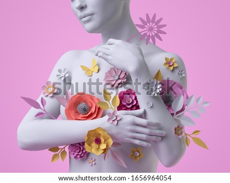 Similar – Image, Stock Photo Hand holding white peony,  minimalist grey background