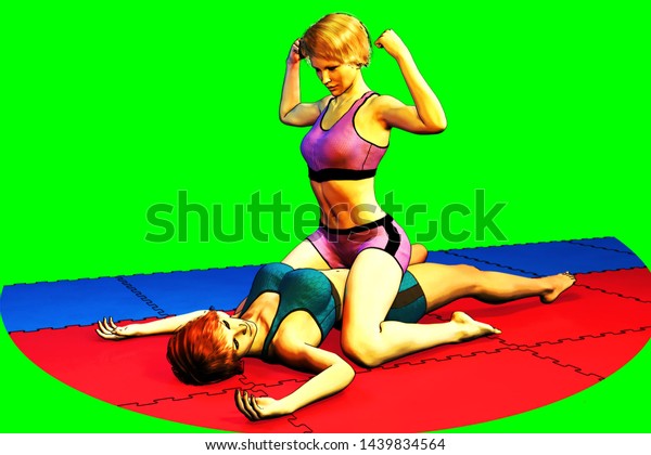 Female Wrestling 3d