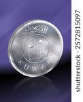 A 3D Render Of The Fifty Fils 50 Coin From The State Kuwait