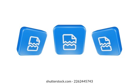 3D Render file broken error damaged risk Icon For Web Mobile App Social Media Promotion