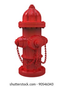 3d render of  fire hydrant on white background