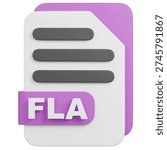 3D render  FLA FILE format Icon