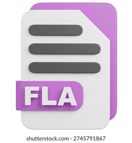 3D render  FLA FILE format Icon