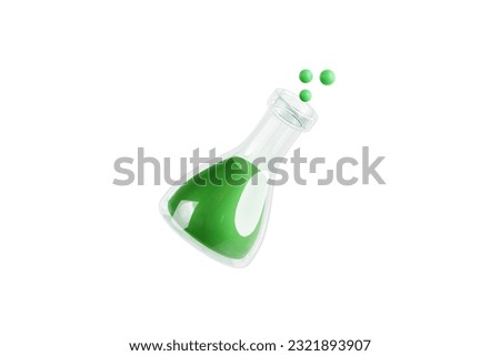 3D render of flask illustration