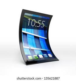 3d Render Of Flexible Screen