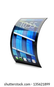 3d Render Of Flexible Screen