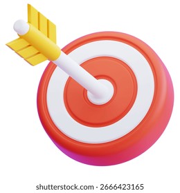 3D render of a focus icon symbolizing goal achievement, target, business strategy, and precision.