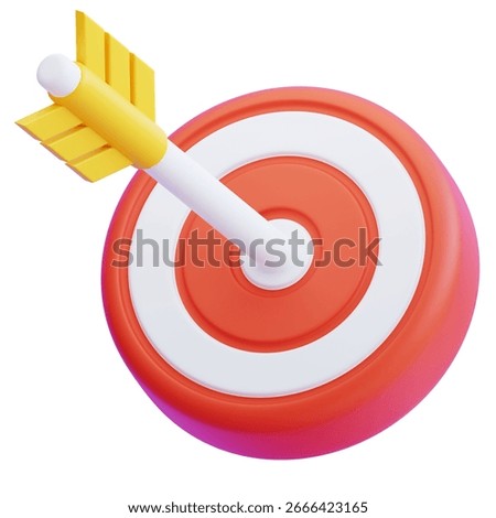3D render of a focus icon symbolizing goal achievement, target, business strategy, and precision.