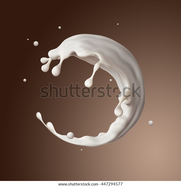3dレンダリング 食べ物と飲み物のイラスト 抽象的なクリーム状のスプラッシュ背景 牛乳の丸い液体のスプラッシュ コーヒー ジェット のイラスト素材