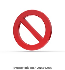 3d Render Of A Forbidden Sign Not Allowed	