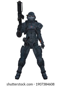 3d Render Of A Future Soldier