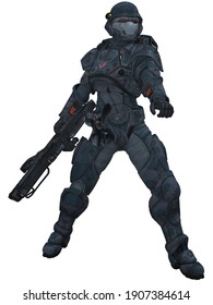 3d Render Of A Future Soldier