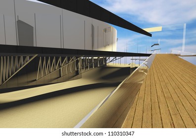 3D Render of Futuristic Architecture