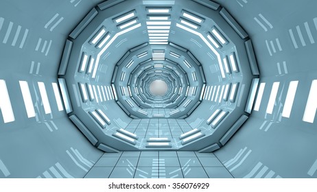 3d render. Futuristic interior architecture