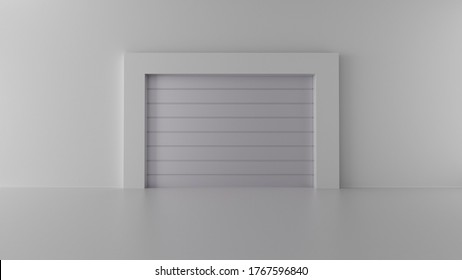 3d render gates in a bright room