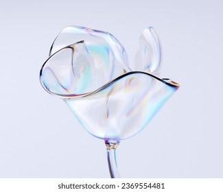 flower render shape glass