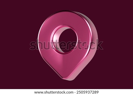 3D render of a glossy pink location pin overlapping two event tickets with green accents, symbolizing event planning, booking, or travel destinations.
