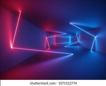 3d render, glowing lines, neon lights, virtual reality, abstract psychedelic background, ultraviolet, vibrant colors