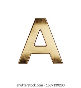 Beveled Gold Metallic Style Uppercase Capital Stock Illustration 732746368