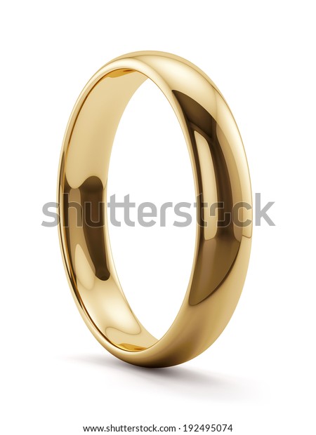 3d Render Golden Ring Isolated On Stock Illustration 192495074 ...