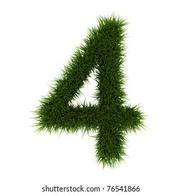 3d Render Green Grass Numbers Isolated Stock Illustration 76541866 ...