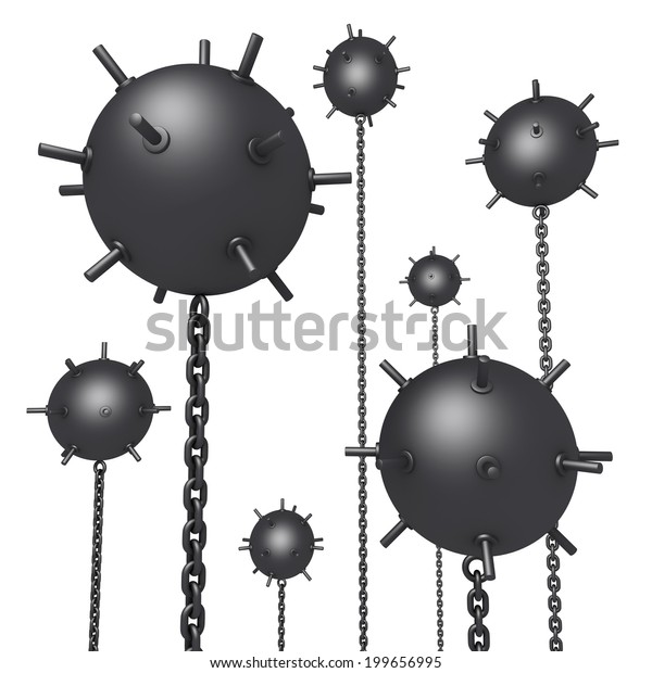 3d render of a
group of underwater
mines