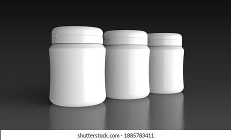 3d Render Gum Bottle Package