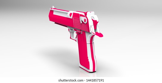 3d Render Gun Isolated On White Stock Illustration 1441857191 ...