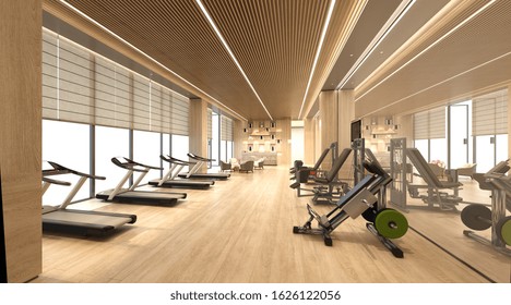 3d Render Of Gym Fitness Center