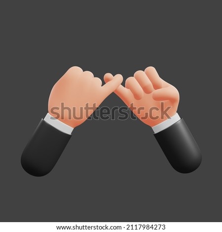 3d render hand illustration perfect for your element design.