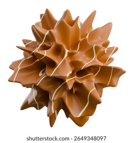 3D Render Handcrafted wooden star ornament, versatile for decorating homes or festive displays, ideal for interior design and holiday decor.