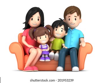 3d render of a happy family - Powered by Shutterstock