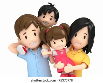 3d render of a happy family - Powered by Shutterstock