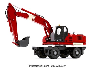 3d render heavy duty construction vehicle tractor